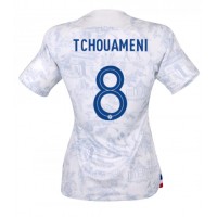 Frankrike Aurelien Tchouameni #8 Bortatröja Dam VM 2022 Kortärmad